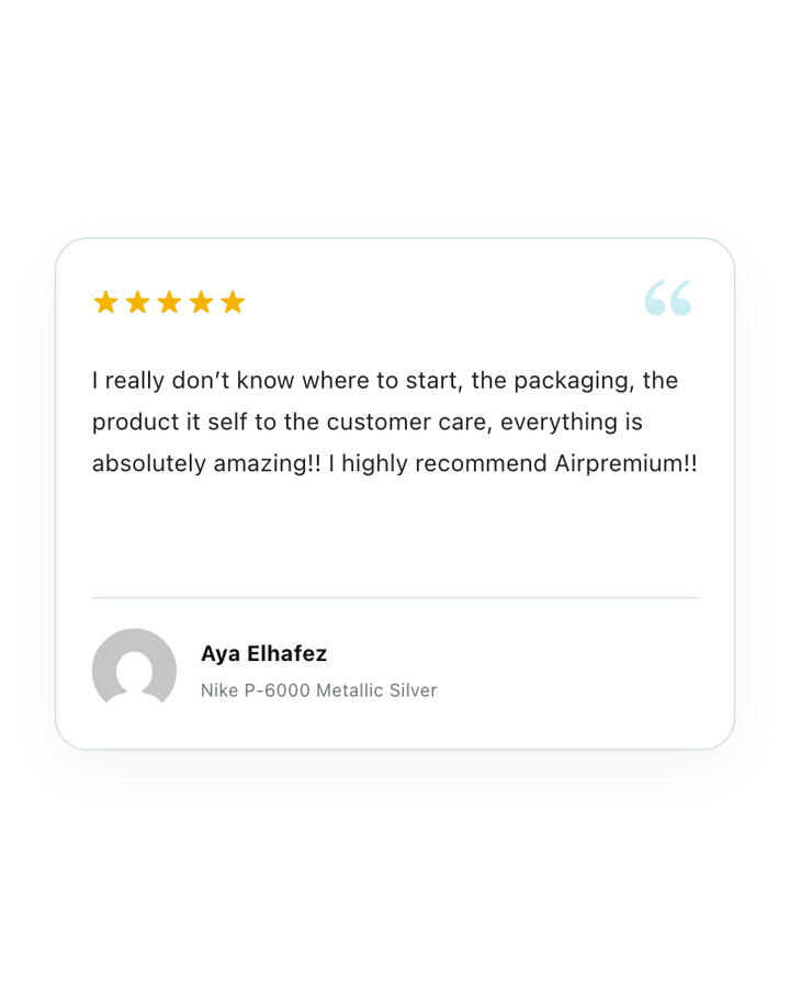 I really don’t know where to start, the packaging, the product it self to the customer care, everything is absolutely amazing!! I highly recommend Airpremium!! — Aya Elhafez